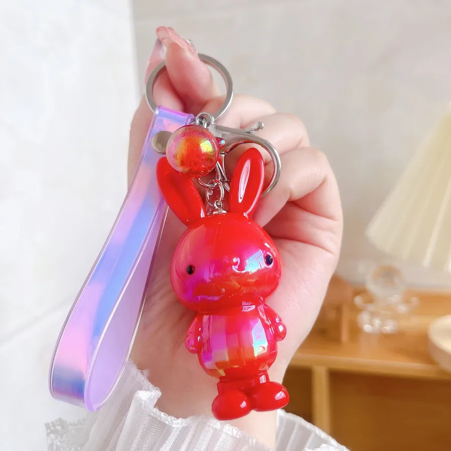 cute rabbit arylic women's keychain 1 piece