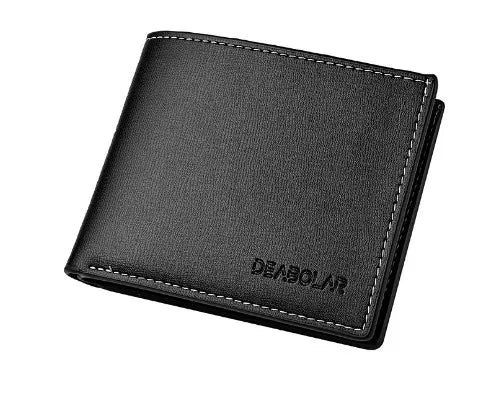 men's solid color pu leather open wallets