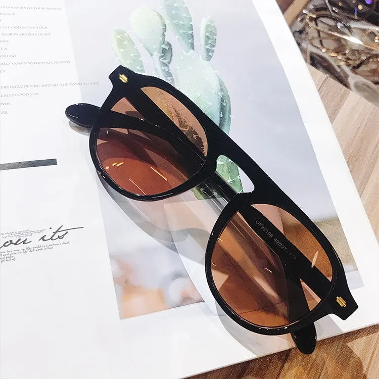 Casual Solid Color Pc Round Frame Full Frame Men's Sunglasses
