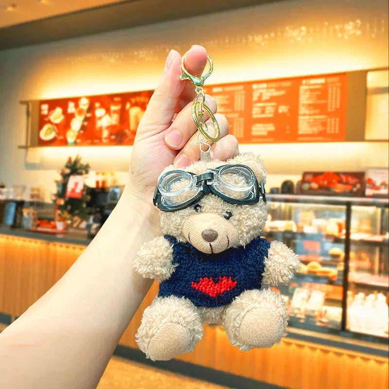 Cartoon Style Bear Polyester Women's Keychain