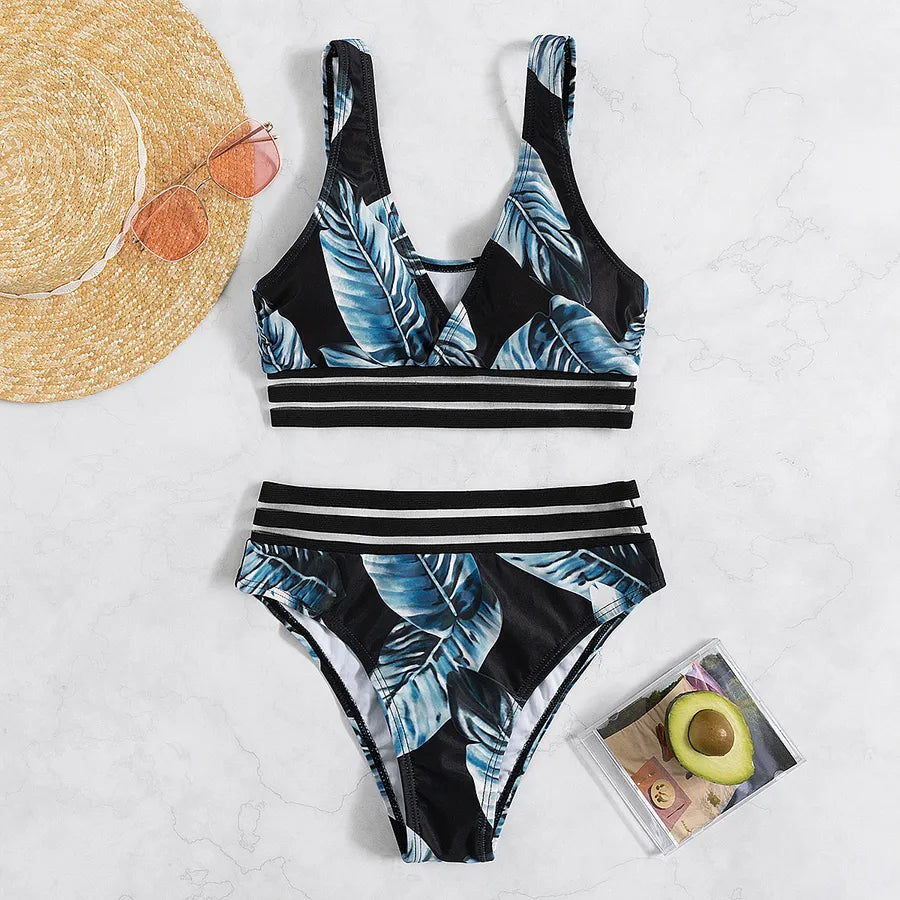 women's multicolor 2 piece set bikinis