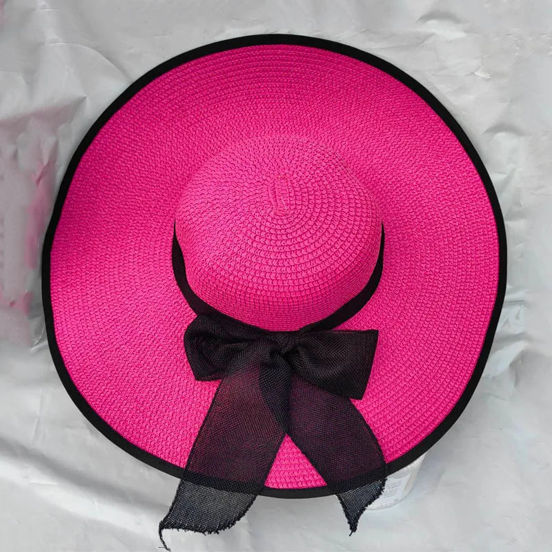 Women's Lady Vacation Bow Knot Big Eaves Sun Hat