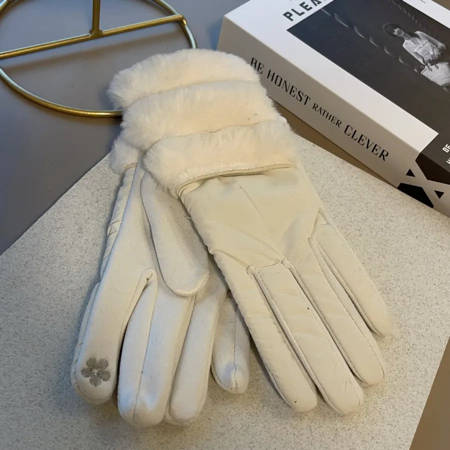 women's simple style solid color gloves 1 pair