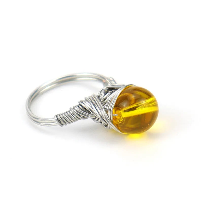 retro geometric agate plating rings 1 piece