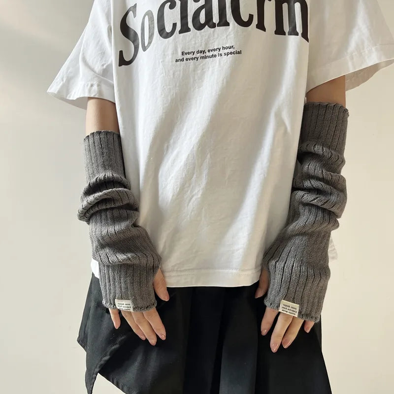 Women's Classic Style Solid Color Gloves Arm Sleeves