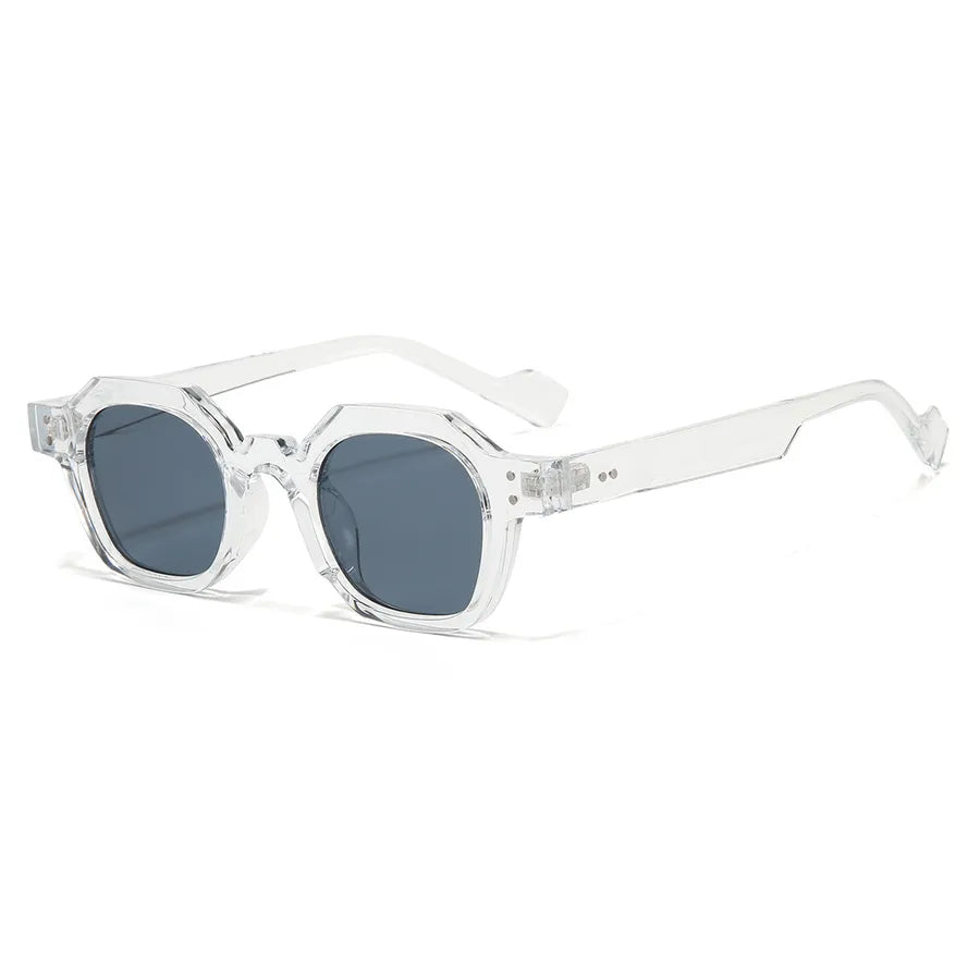 simple style streetwear solid color pc polygon  full frame men's sunglasses