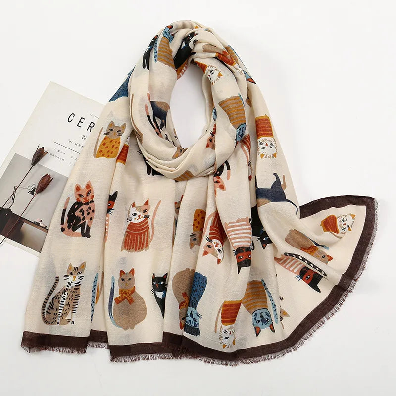 Women's Vacation Simple Style Animal Polyester Scarf
