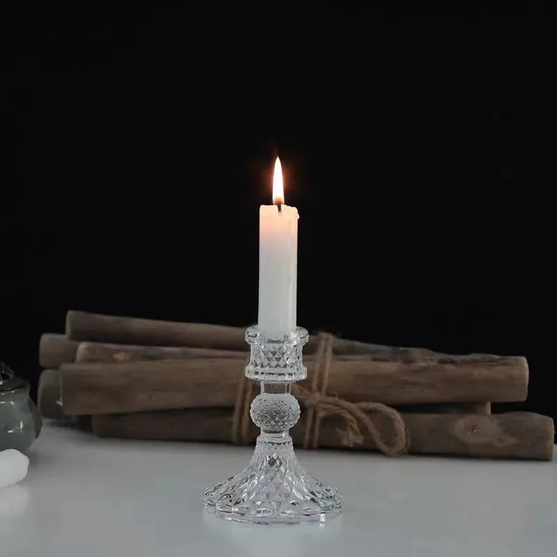 Christmas Simple Style Solid Color Glass candlestick