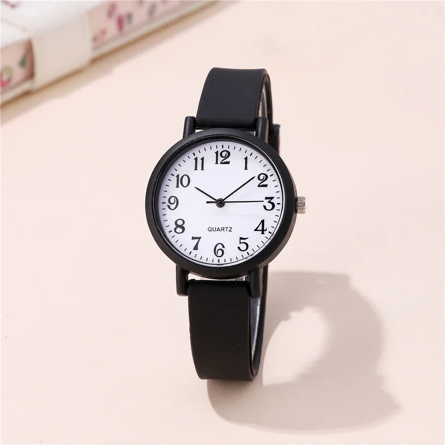 Simple Style Solid Color Buckle Quartz Women's Watches