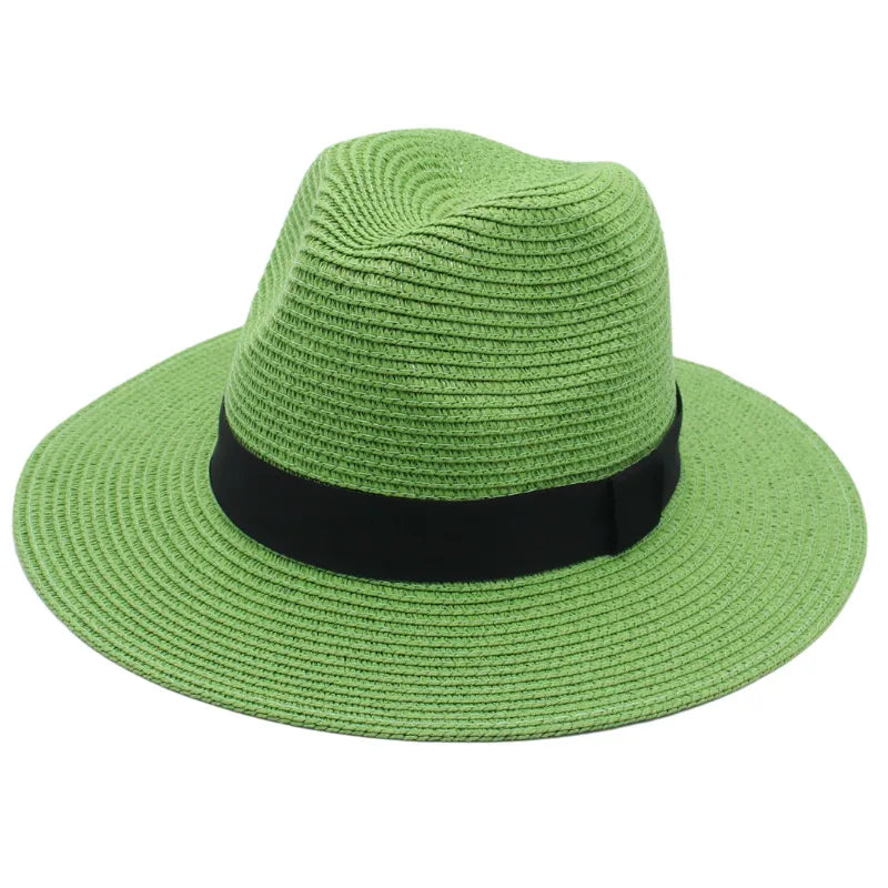 Unisex Vacation Classic Style Solid Color Big Eaves Straw Hat