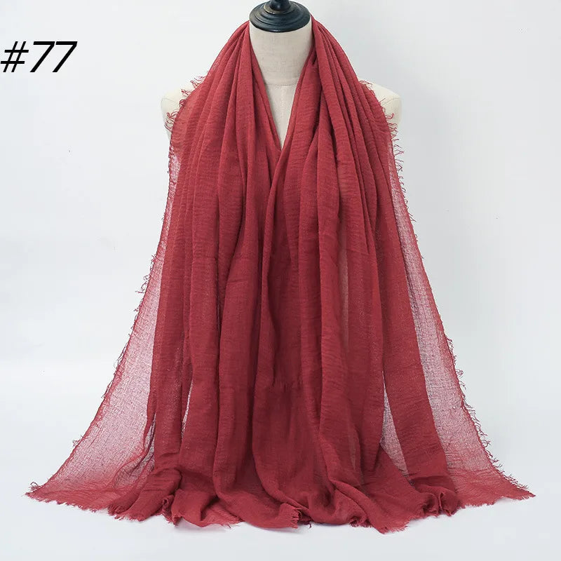fashion solid color cotton pashmina scarves