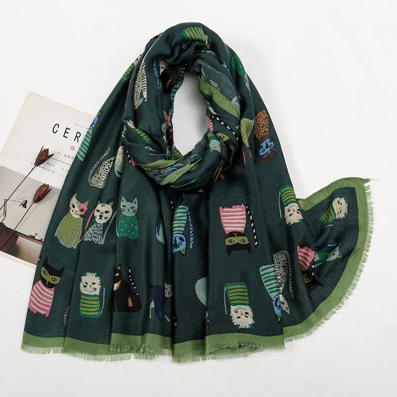 Women's Vacation Simple Style Animal Polyester Scarf