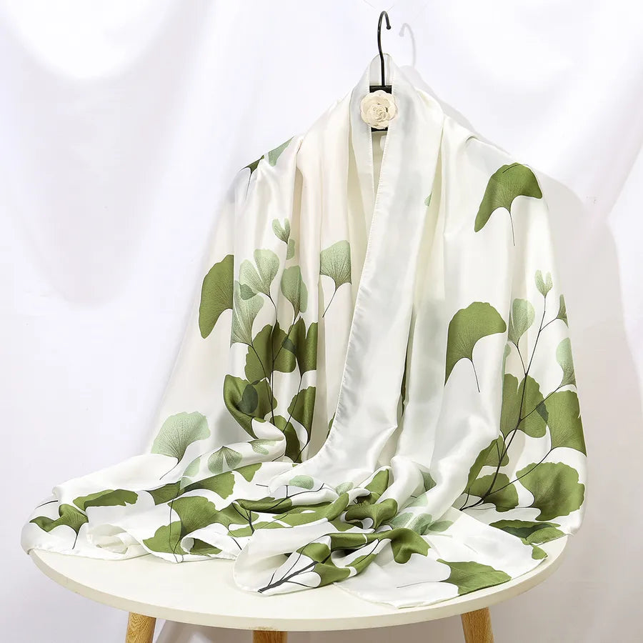 women's lady flower cloud brocade printing scarf