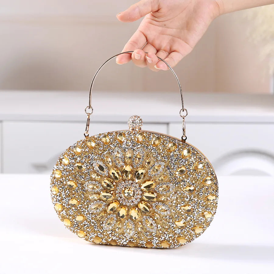 Pu Leather Printing Oval Evening Bags
