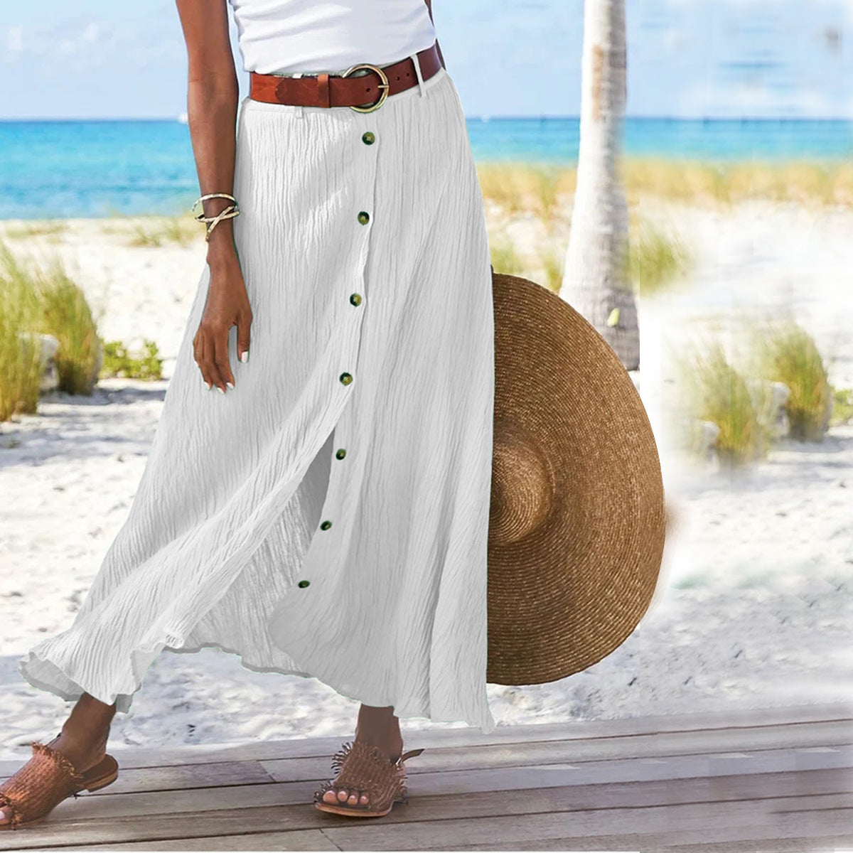 Cotton Linen Skirt