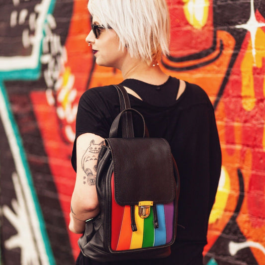 Soft Leather Backpack - Pride Rainbow
