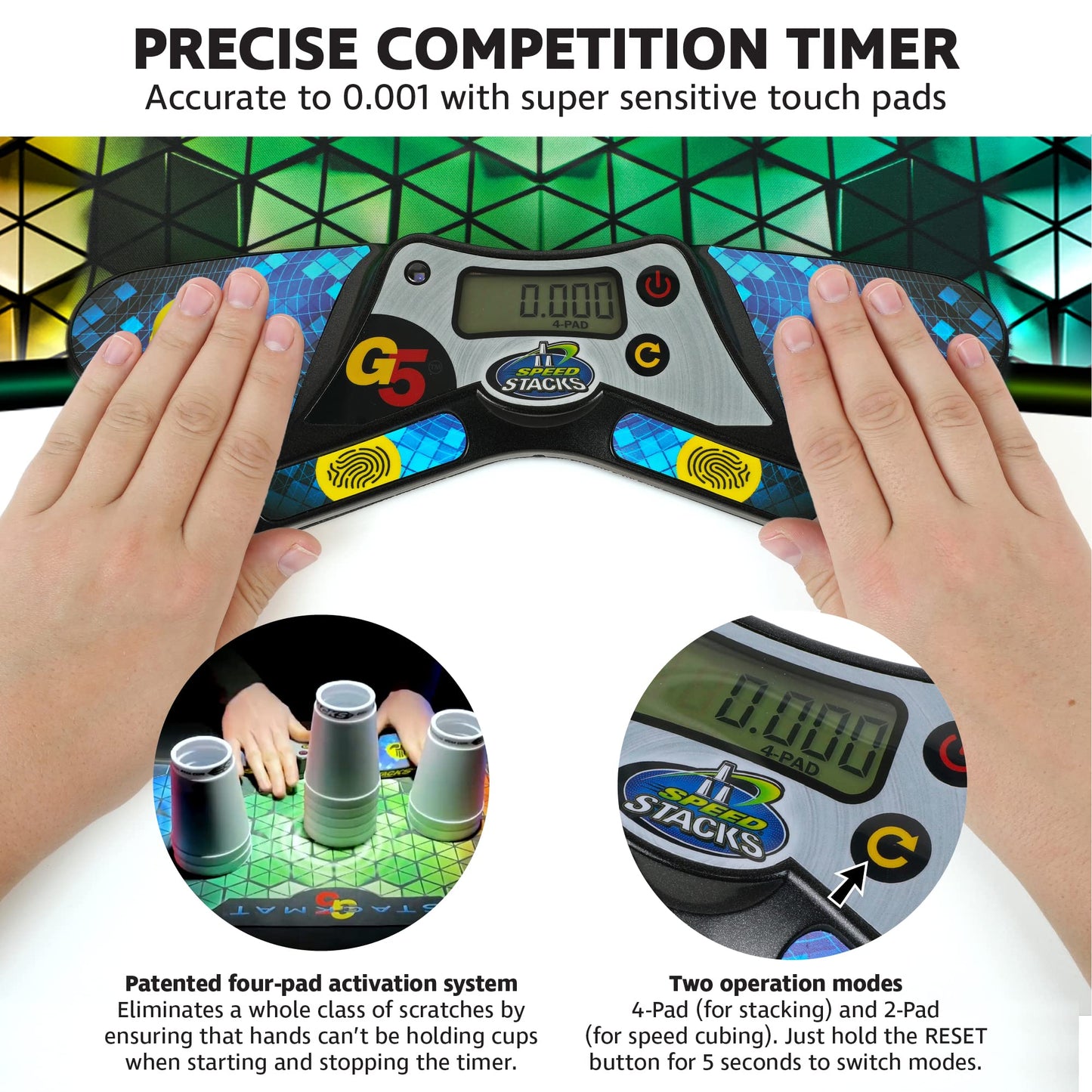 Speed Stacks G5 StackMat (Timer + Mat) – 0.001s Precision, Batteries Included, Endorsed by WSSA & WCA