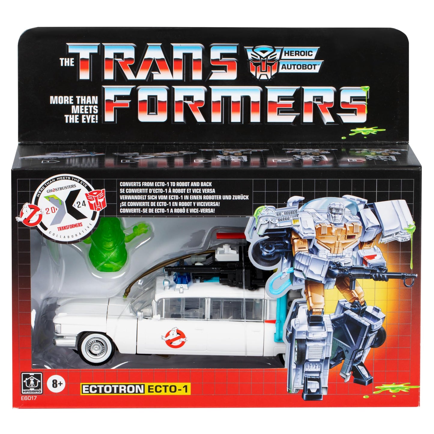 Transformers x Ghostbusters Ectotron Action Figure | 22-Step Ecto-1 Convert & Proton Pack