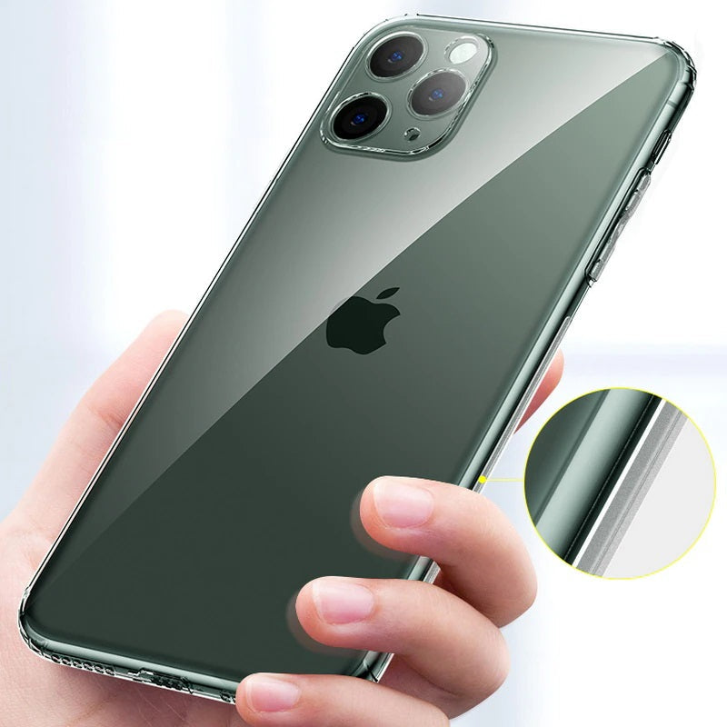 Soft TPU Clear Case with Dust Plug - For iPhone 11