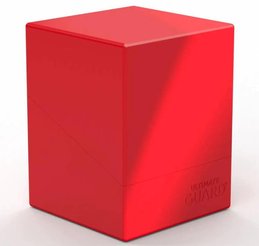 Ultimate Guard Boulder Solid 100+ Deck Case - Red, Secure TCG Card Storage