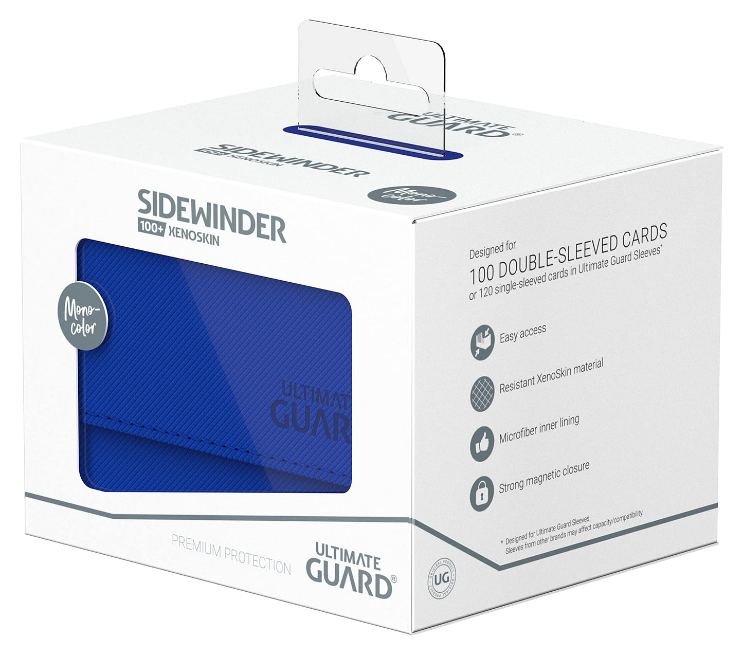 Ultimate Guard Sidewinder 100+ Deck Box – Blue, Magnetic Closure