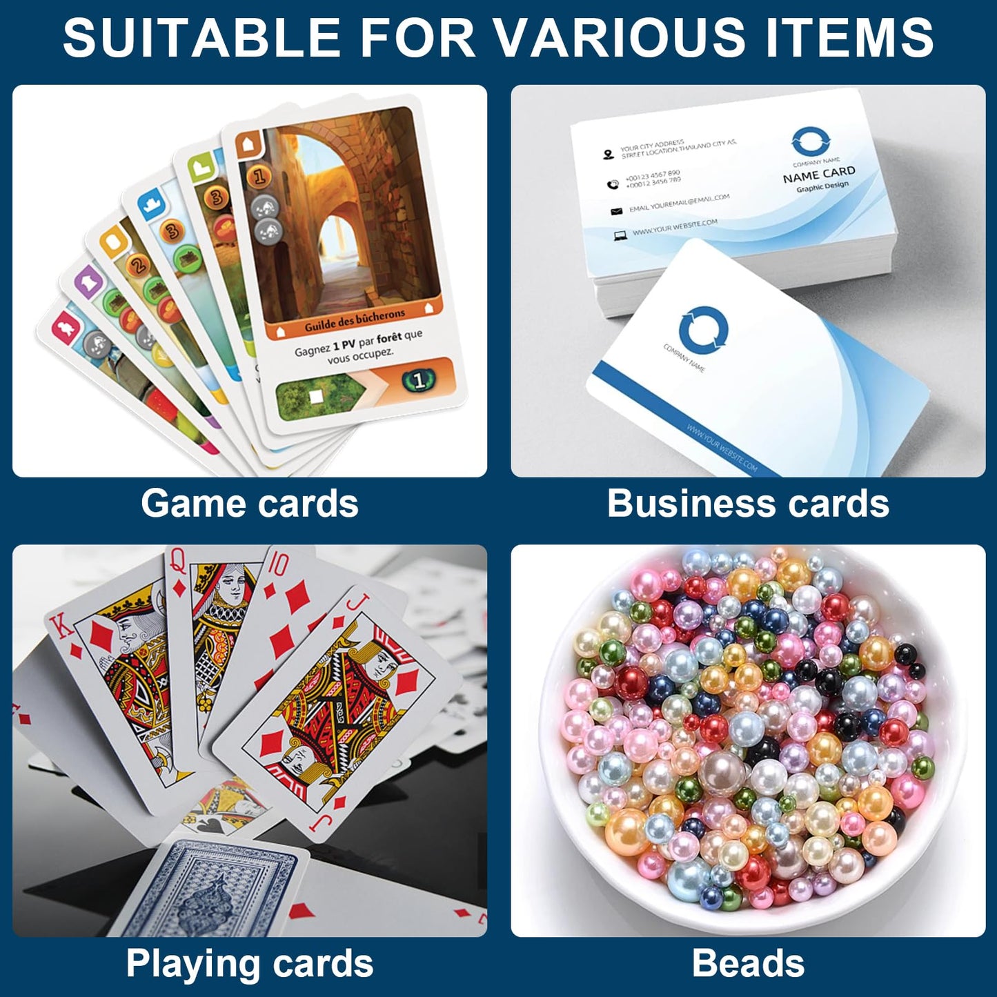 Uncle Yang 4-Pack Blank Card Case — Clear Plastic Deck Boxes for Cards & Games