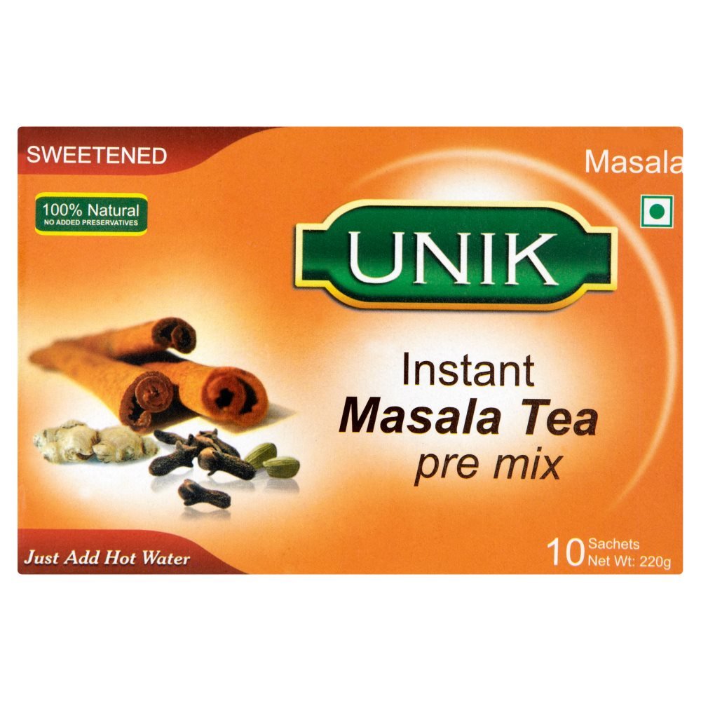 Unik Masala Tea Sweetened, 220g (Case of 5)