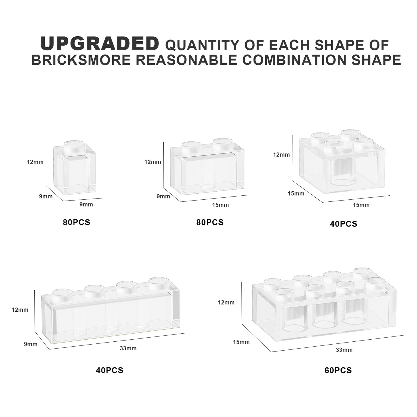 WEBRICK 300 Pcs Classic Building Bricks – Transparent & LEGO-Compatible