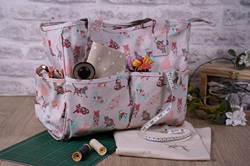 Hobby Gift Exclusive Craft Bag, Shoulder Bag, Knitting Bag, Yarn Storage, School bag, 13 x 34.5 x 29cm
