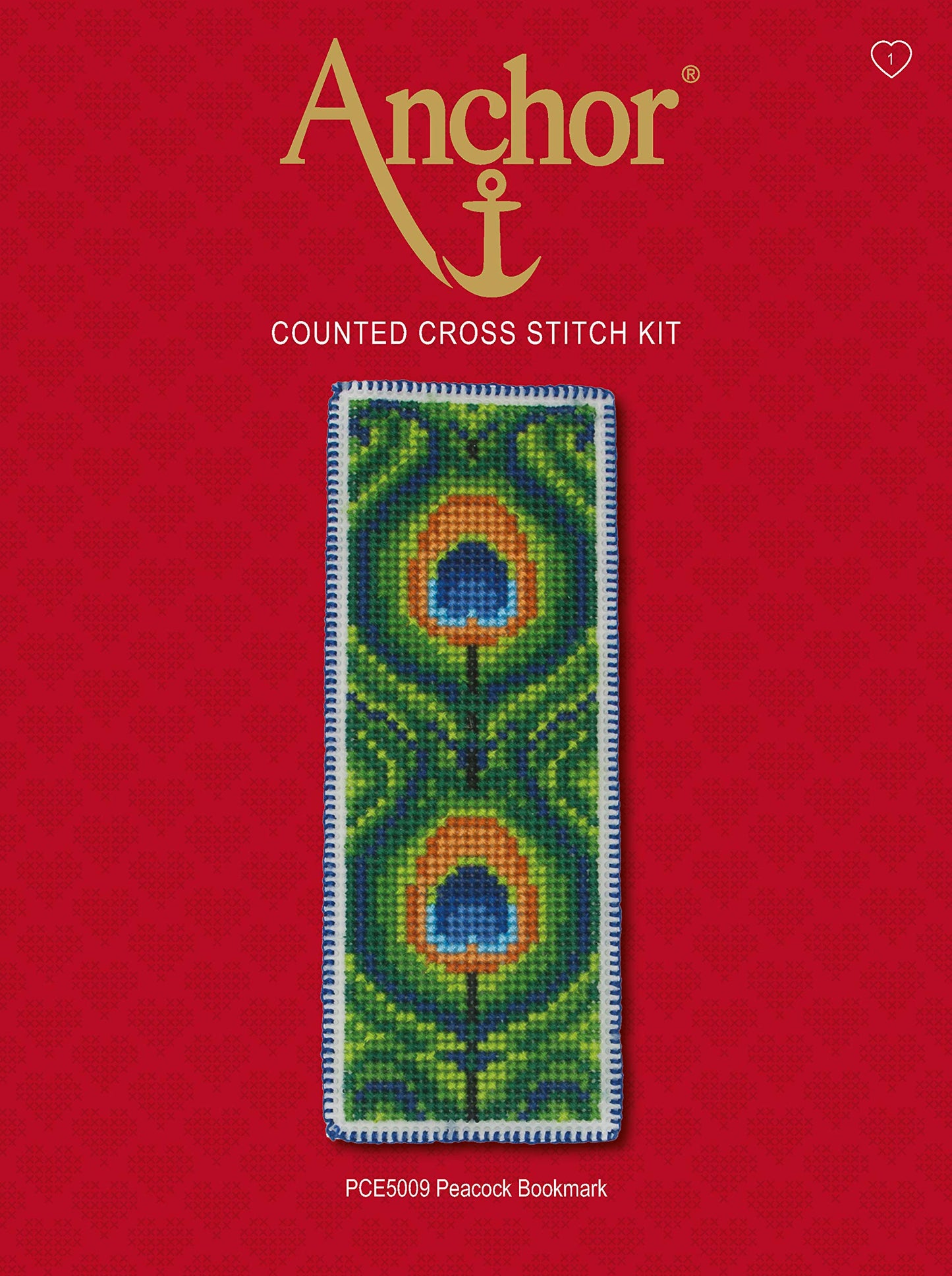 Anchor CS Bookmark-Peacock, Multi, 5.5 x 14.5cm